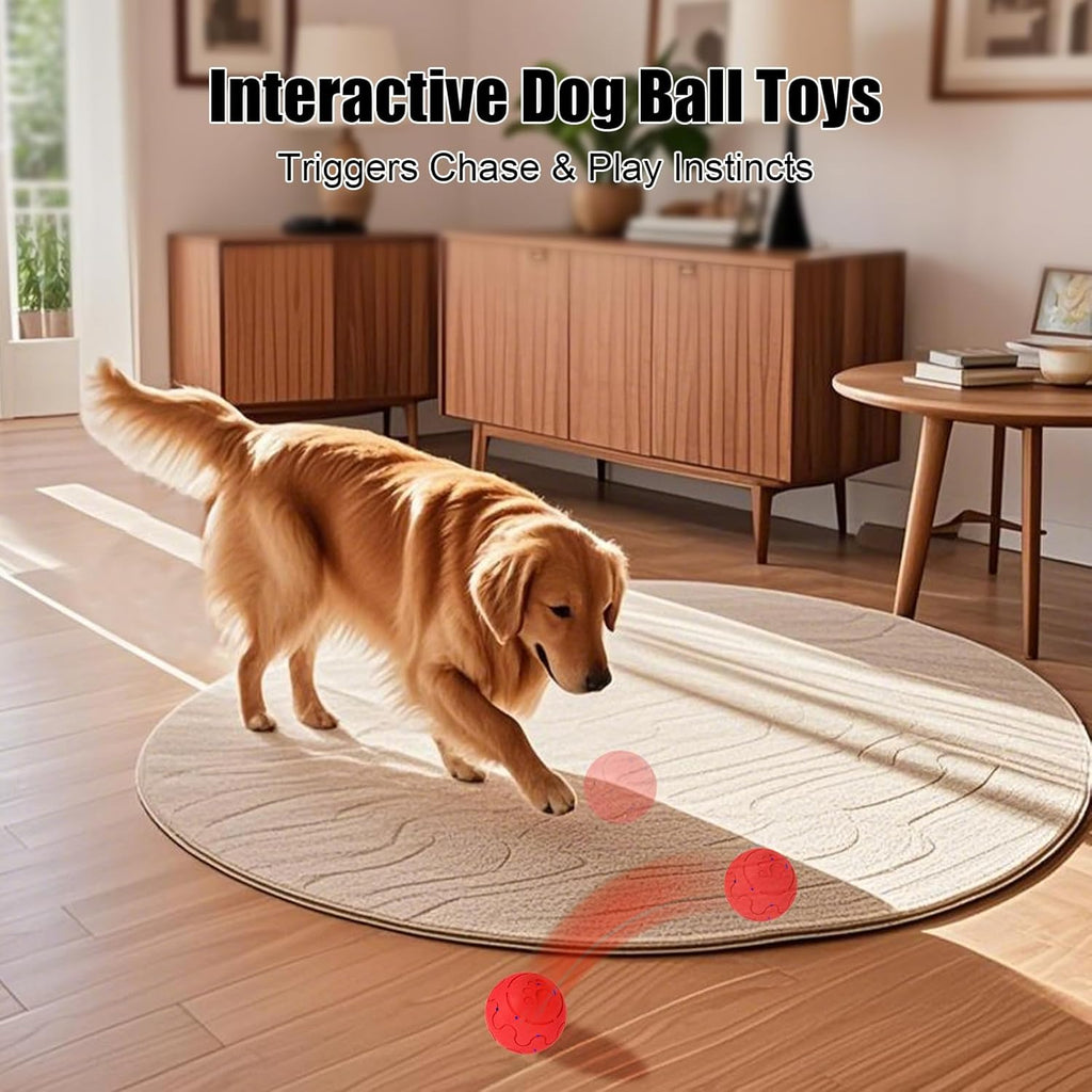 Interactive Dog Ball, Smart Dog Toy for Medium and Large Dogs, Automatic Moving, Rotating & Bouncing, E-TPU Material, IP54 Waterproof, Motion-Activated Dog Stimulation Toy to Keep Them Busy